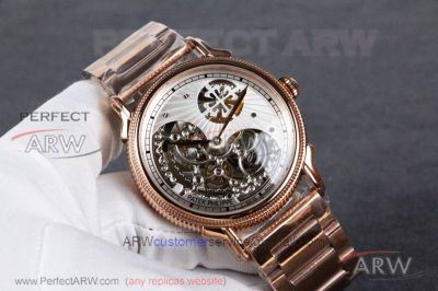 AAA Replica Patek Philippe Grand Complications Tourbillon Skeleton Rose Gold 42mm Automatic Watch